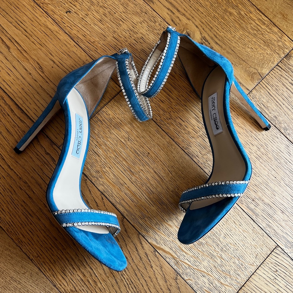 Authentic Jimmy Choo Jewel Trimmed Heels - Picture 2 of 3